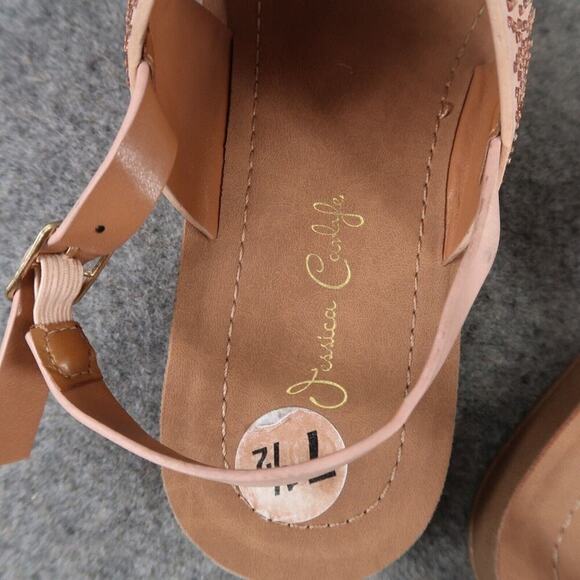Jessica Carlyle Shoes Womens 7.5 Sandal Fashion Flat Slingback Casual Rhinestone - Picture 11 of 12